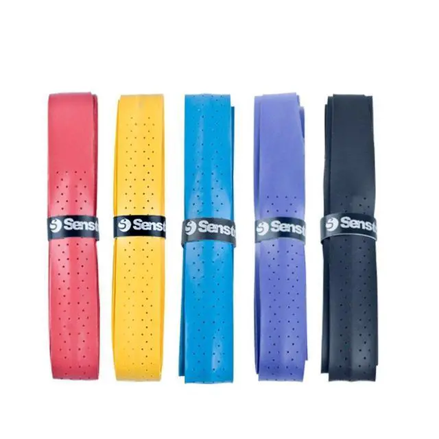 Alt view image 2 of 7 - New Rackets Grip Anti Slip Perforated Super Absorbent Tennis Badminton Pickleball Overgrip 5 Pack.