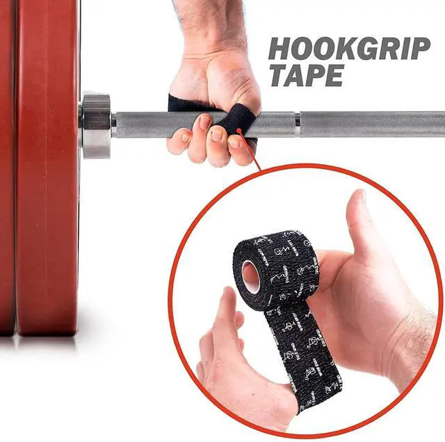 Alt view image 2 of 7 - Weightlifting Thumb Tape - Hook Grip Tape for Powerlifting, Cross Training, Gym Tape, Workout, Weight Lifting Tape, Athletic Finger Wrap (Mix V1 3 Rolls)