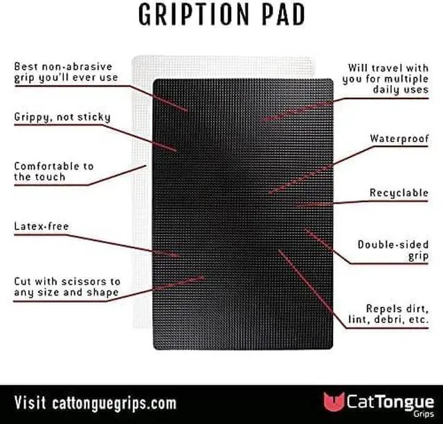 Alt view image 2 of 7 - Non-Adhesive Anti-Slip Mat - Multi-Purpose Non-Slip Pad for Countertops, Desks, Tables & Workspaces - Ideal Desk Mat, Drawer Liner, Laptop Pad & More (Clear, 8 x 12)