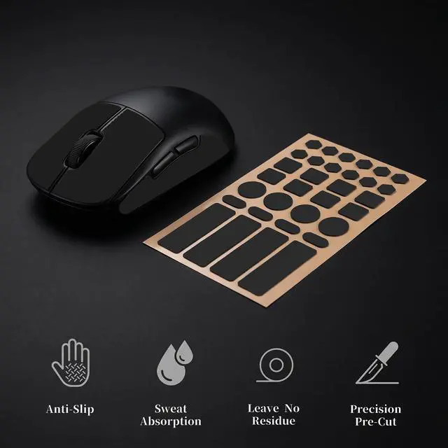 Alt view image 3 of 7 - = Pre-Cut 1 Universal Griptape, Mouse Grip Tape, Adhesive Pre-Laminated Sweat Absorbing High Performance Universal Anti Slip Mouse Keycap Grip Tape, Ultra-Thin 0.5mm