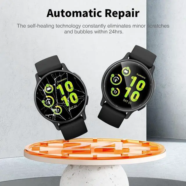 Alt view image 3 of 7 - Pack for Garmin Vivoactive 6 / Vivoactive 5 Screen Protector 42mm - Anti-Scratch, Self-Healing Soft TPU Screen Protector for Garmin Vivoactive 42mm, Bubble Free, HD Transparent, Touch Sensitive