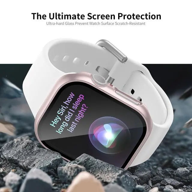 Alt view image 3 of 7 - Pack Case with Tempered Glass Screen Protector for Apple Watch Series 11 Series 10 46mm, Scratch Resistant Full Protective Hard PC Bumper Cover for iWatch 46mm
