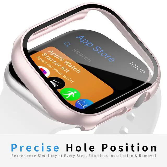 Alt view image 5 of 7 - Pack Case with Tempered Glass Screen Protector for Apple Watch Series 11 Series 10 46mm, Scratch Resistant Full Protective Hard PC Bumper Cover for iWatch 46mm