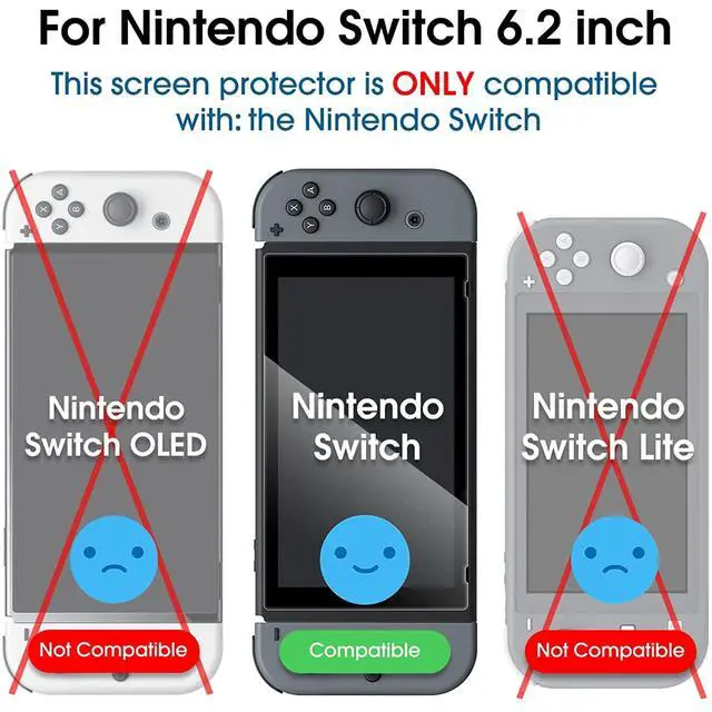 Alt view image 2 of 5 - Tempered Glass Screen Protector for Nintendo Switch 2017 (2-Pack)
