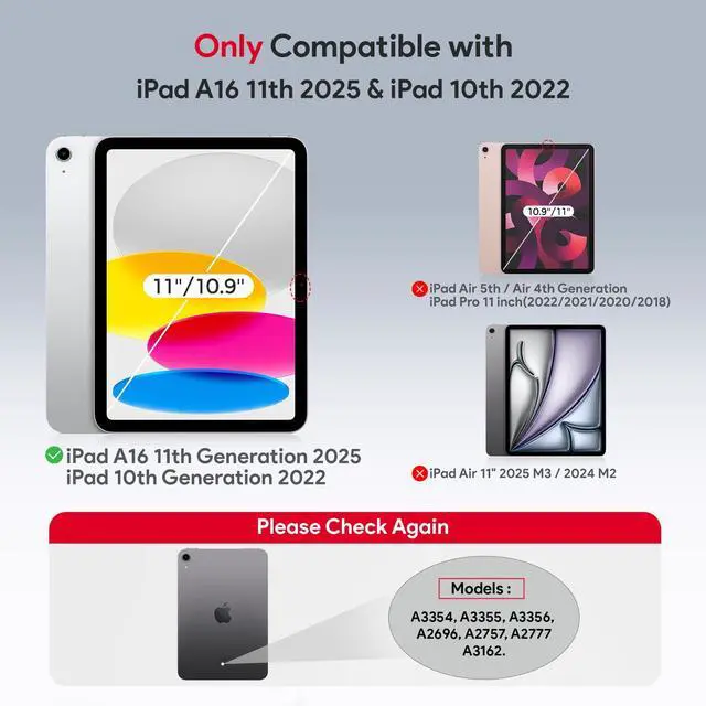 Alt view image 2 of 6 - Pack AlignGuard Pro Screen Protector for iPad A16 11th/10th Generation (11/10.9 Inch, 2025/2022), 9H Hardness Tempered Glass, HD Clear, No Bubbles, Dust Free PullBox