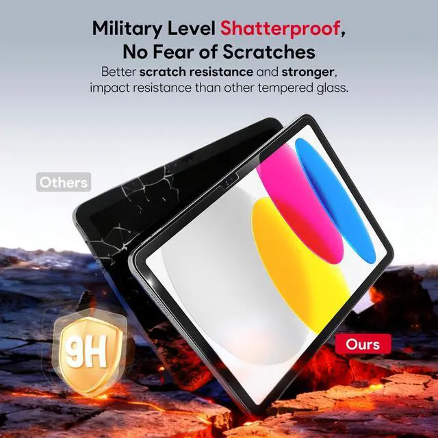 Alt view image 4 of 6 - Pack AlignGuard Pro Screen Protector for iPad A16 11th/10th Generation (11/10.9 Inch, 2025/2022), 9H Hardness Tempered Glass, HD Clear, No Bubbles, Dust Free PullBox