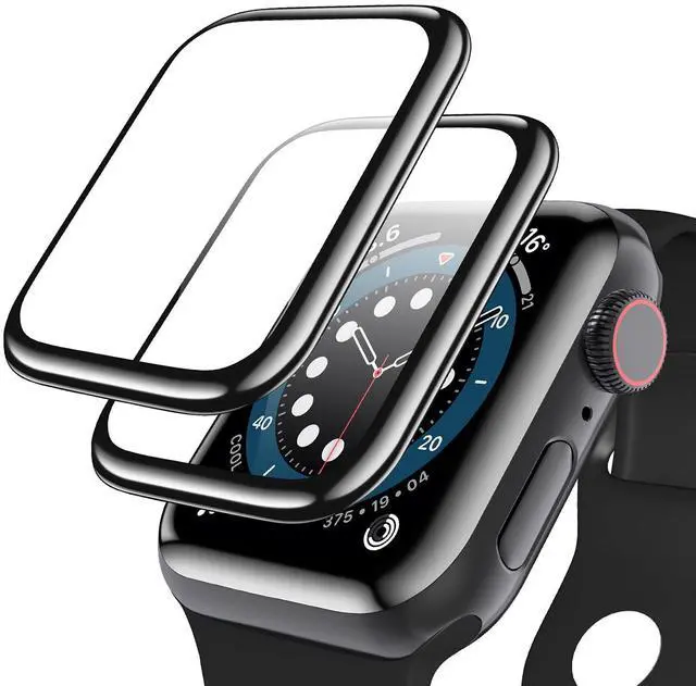 Main image of Tempered Glass Screen Protector for Apple Watch Series 6/SE/5/4, 3D Curved Edge Full Coverage Protective Cover, Anti-Scratch 9H Hardness Bubble-Free HD Clear Film for Apple Watch 44mm