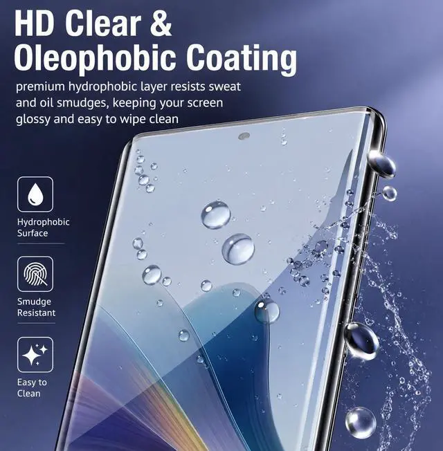 Alt view image 6 of 7 - 2 Pack for Pixel 7 Pro Screen Protector, 3D Curved Glass