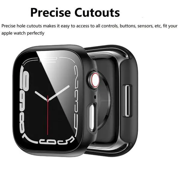 Alt view image 4 of 6 - Pack Hard PC Case Compatible with Apple Watch Series 9 8 7 41mm