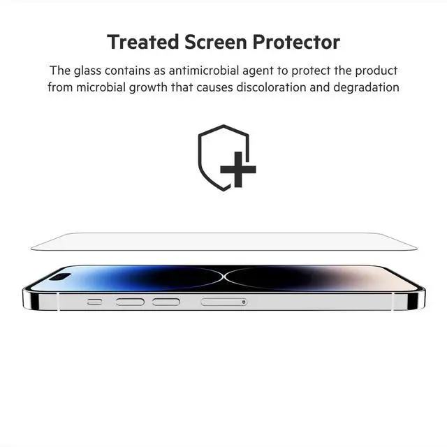 Alt view image 5 of 7 - UltraGlass iPhone 14 Pro Max Screen Protector - Easy Application with Installation Guide Tray - Tempered Glass Screen Protector Compatible with iPhone 14 Pro Max Cases - 9H Hardness Tested
