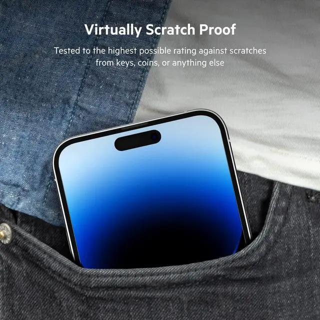 Alt view image 3 of 7 - UltraGlass iPhone 14 Pro Max Screen Protector - Easy Application with Installation Guide Tray - Tempered Glass Screen Protector Compatible with iPhone 14 Pro Max Cases - 9H Hardness Tested