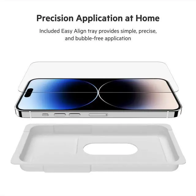 Alt view image 6 of 7 - UltraGlass iPhone 14 Pro Max Screen Protector - Easy Application with Installation Guide Tray - Tempered Glass Screen Protector Compatible with iPhone 14 Pro Max Cases - 9H Hardness Tested