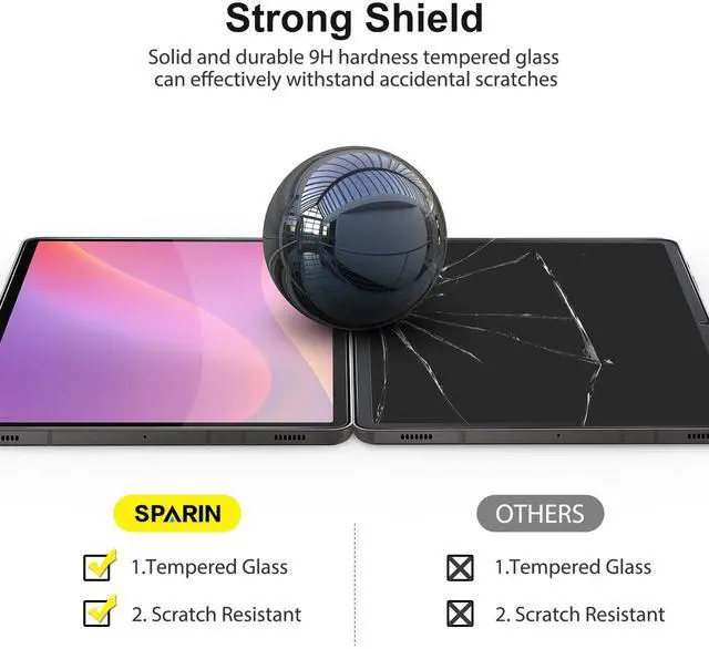 Alt view image 6 of 7 - Pack Screen Protector for Samsung Galaxy Tab S10 Lite/S10 FE/S9 FE 5G 10.9 inch & Galaxy Tab S9 11 inch, with Easy Installation Frame, 9H Tempered Glass Case Friendly/S Pen Compatible