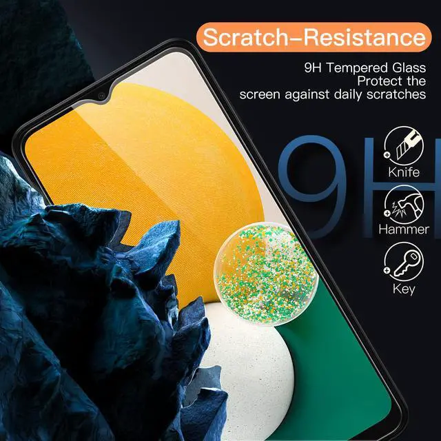 Alt view image 3 of 7 - Screen Protector for Samsung Galaxy A13 / A13 5G/ A12, 9H Tempered Glass Film, Anti-Scratch, HD Clear, 3-Pack