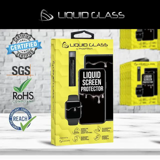 Alt view image 2 of 6 - Liquid Glass Screen Protector for Up to 4 Devices | Universal for All Smartphones Tablets Smart Watches
