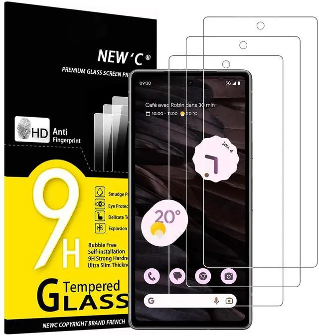 Main image of Pack Designed for Google Pixel 7a Screen Protector Tempered Glass, Bubble Free, Ultra Resistant