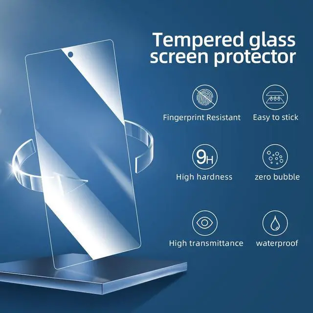 Alt view image 4 of 7 - Pack Designed for Google Pixel 7a Screen Protector Tempered Glass, Bubble Free, Ultra Resistant