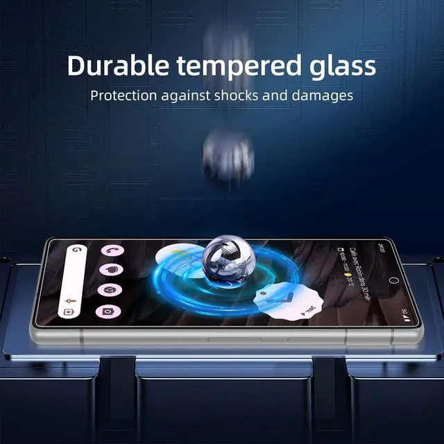 Alt view image 7 of 7 - Pack Designed for Google Pixel 7a Screen Protector Tempered Glass, Bubble Free, Ultra Resistant