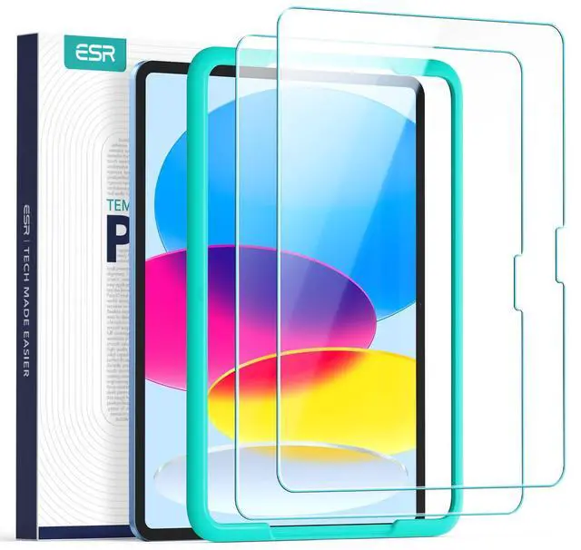 Main image of Pack Screen Protector for iPad A16 11th/10th Generation (11 Inch/10.9, 2025/2022), 9H Tempered Glass Film Guard with Alignment Frame, Anti-Scratch, Bubble Free, HD Clarity, Apple Pencil Support