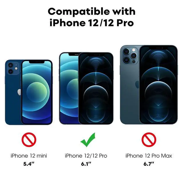 Alt view image 3 of 7 - Full Coverage Screen Protector for iPhone 12/12 Pro 6.1-Inch, Tempered Glass Film with Easy Installation Tool, Case-Friendly, HD Clear, 3-Pack