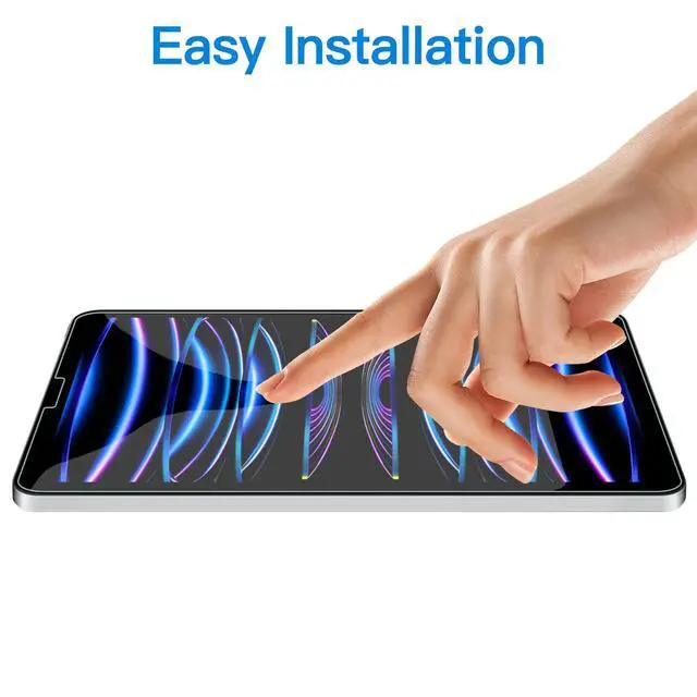 Alt view image 5 of 7 - Screen Protector for iPad Pro 12.9-Inch 2022/2021/2020/2018 (6th/5th/4th/3rd) Model, Edge to Edge Liquid Retina Display, Face ID Compatible, Tempered Glass Film, 1-Pack