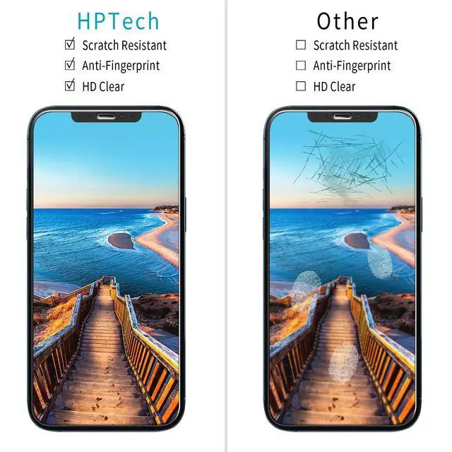 Alt view image 2 of 7 - Designed for iPhone 12 / iPhone 12 Pro 6.1-inch Tempered Glass Screen Protector, Anti-Scratch, Bubble Free