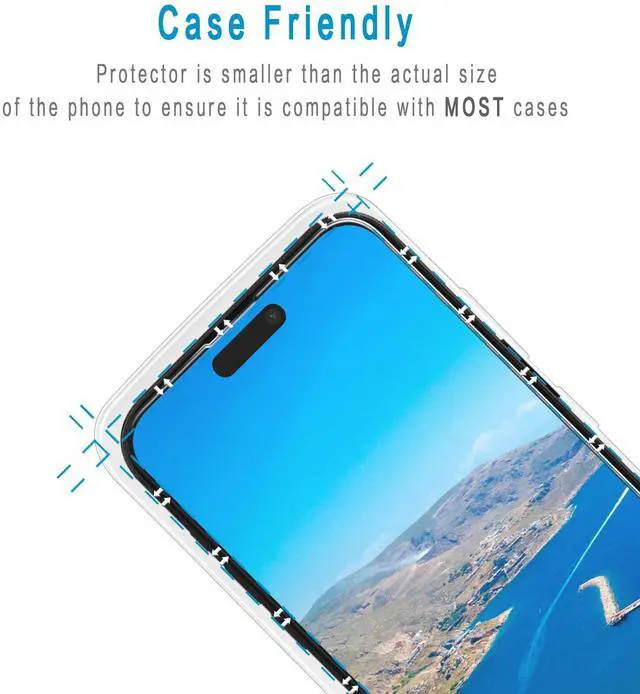 Alt view image 6 of 7 - Screen Protector for iPhone 14 Pro Max 6.7 Inch Tempered Glass, Anti Scratch, Bubble Free