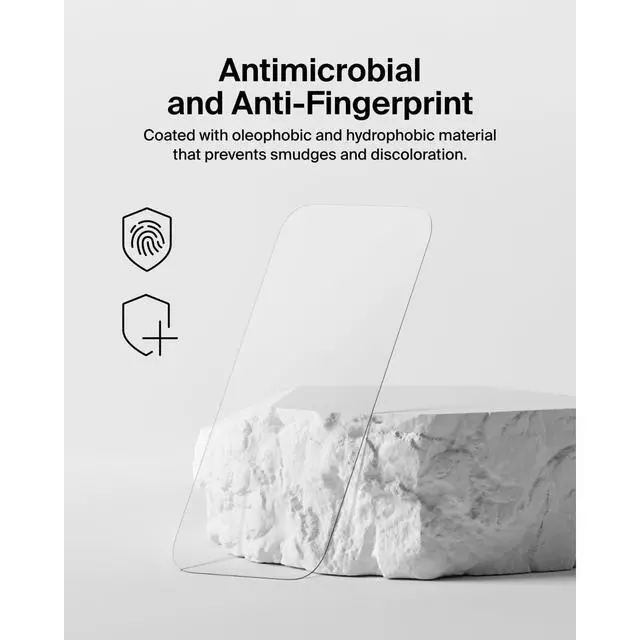 Alt view image 6 of 7 - ScreenForce TemperedGlass Treated Screen Protector for iPhone 16, 15 and 14 Pro - Slim & Scratch-Resistant - Includes Easy Align Tray for Bubble Free Application
