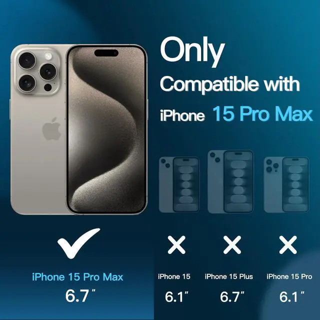 Alt view image 3 of 7 - Screen Protector for iPhone 15 Pro Max 6.7-Inch, Tempered Glass Film with Easy Installation Tool, Case-Friendly, HD Clear, 3-Pack