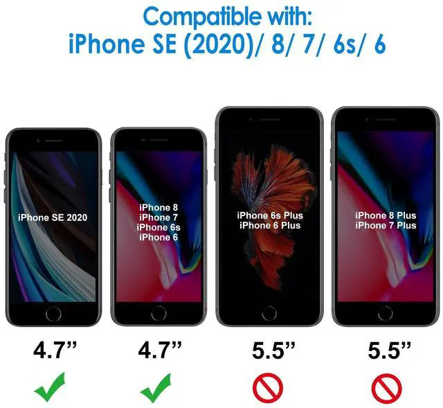 Alt view image 2 of 6 - Pack Screen Protector for iPhone SE 3/2 (2022/2020 Edition), iPhone 8, iPhone 7, iPhone 6s, and iPhone 6, Tempered Glass Film, 4.7-Inch