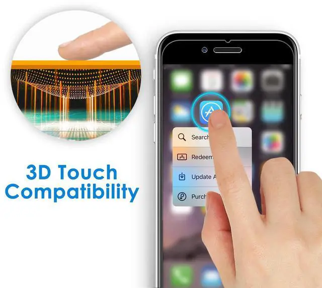 Alt view image 5 of 6 - Pack Screen Protector for iPhone SE 3/2 (2022/2020 Edition), iPhone 8, iPhone 7, iPhone 6s, and iPhone 6, Tempered Glass Film, 4.7-Inch