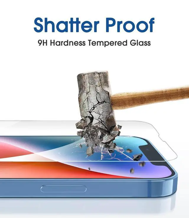 Alt view image 6 of 6 - OneTouch for iPhone 14 Screen Protector 6.1'' Tempered Glass