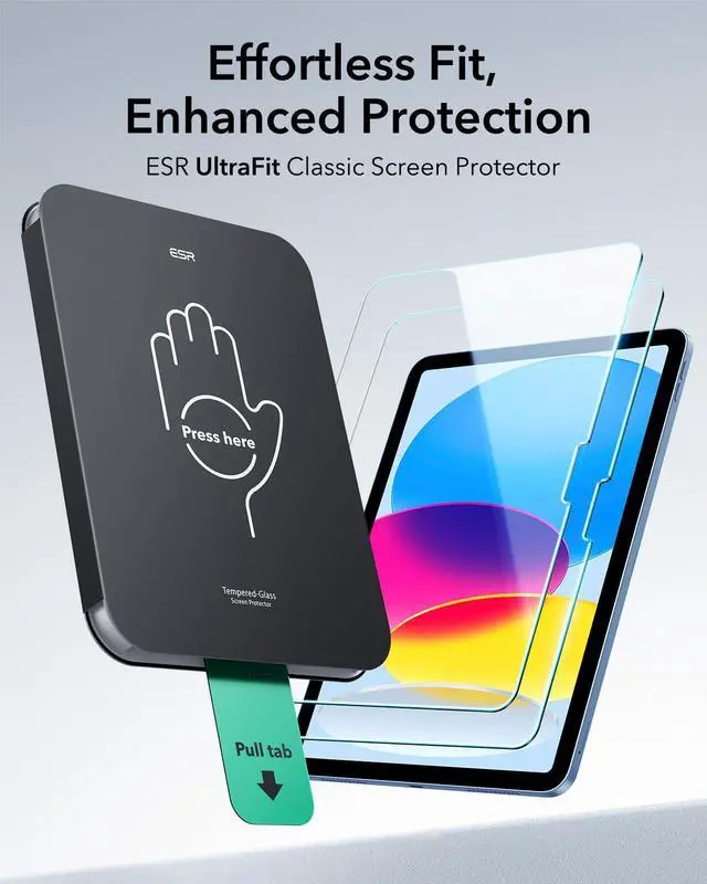 Alt view image 3 of 7 - Pack Screen Protector for iPad A16 11th/10th Generation (11 Inch/10.9, 2025/2022), 9H Tempered Glass Film with UltraFit Tray, Apple Pencil Support, Scratch Resistant, HD Clarity, Bubble Free