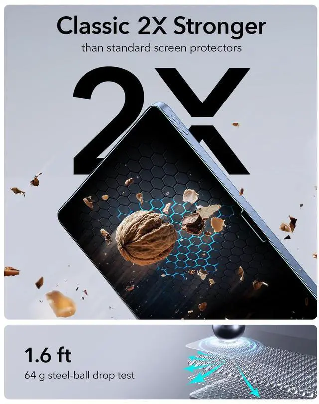 Alt view image 6 of 7 - Pack Screen Protector for iPad A16 11th/10th Generation (11 Inch/10.9, 2025/2022), 9H Tempered Glass Film with UltraFit Tray, Apple Pencil Support, Scratch Resistant, HD Clarity, Bubble Free
