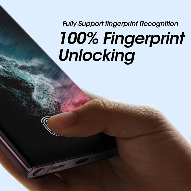 Alt view image 4 of 7 - 3 Pack Full Curved Tempered Glass Screen Protector for Samsung S22 Ultra | Auto Alignment9H Hardness AntiScratch BubbleFree Full Curved Edge support UltraSonic Fingerprint Scanner and S Pen