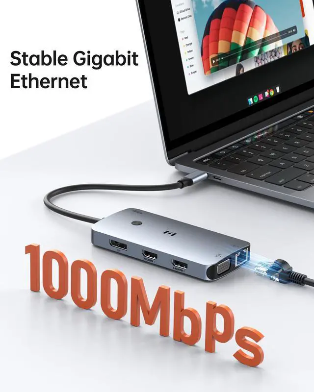 Alt view image 5 of 7 - USB C Docking Station Dual Monitor,Laptop Docking Station 3 Monitors