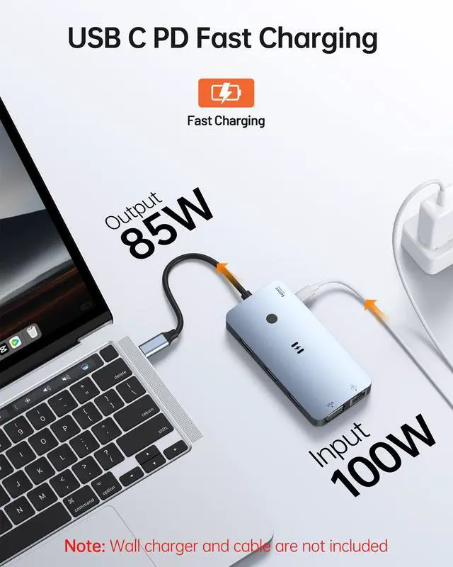 Alt view image 7 of 7 - USB C Docking Station Dual Monitor,Laptop Docking Station 3 Monitors