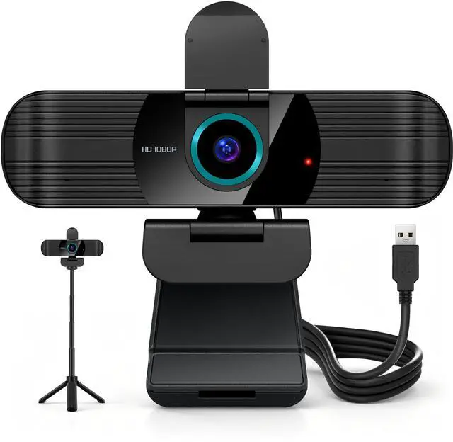 Main image of Pro HD 1080p/30fps Webcam with Tripod, External USB Camera for PC/Laptop