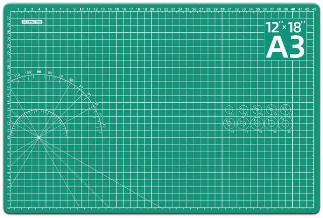 Main image of Cutting Mat 12in×18in, Cutting Mats for Crafts, Self Healing Cutting Mat A3, Fabric Cutting Mats Double Side for Sewing, Quilting, Craft Mat for Desktop, Matting & Mounting Materials