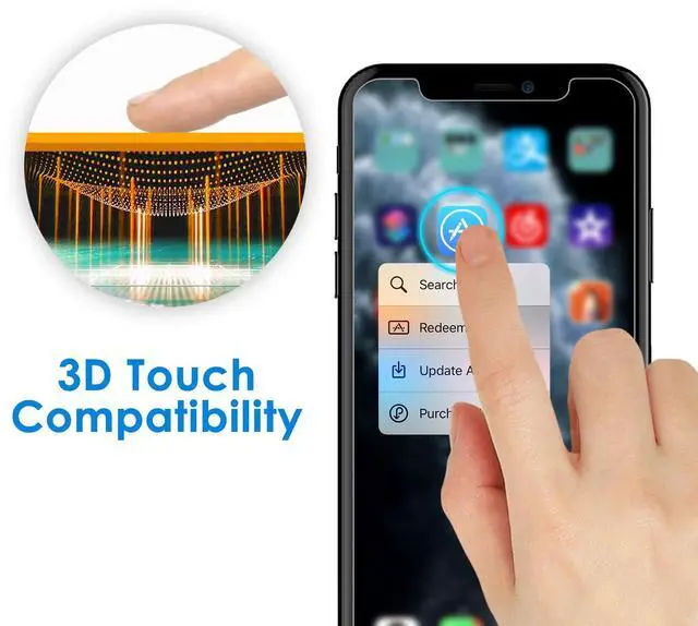 Alt view image 6 of 7 - Screen Protector for iPhone 11 Pro, iPhone Xs and iPhone X 5.8-Inch, Tempered Glass Film, 2-Pack
