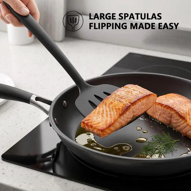 Alt view image 3 of 6 - Pack Silicone Spatula Set, Heat Resistant to 500°F, BPA-Free