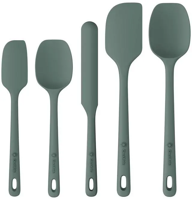 Main image of Pieces Silicone Spatula Set, Food Grade Rubber Spatula, Upgrade Strong Handle with Ergonomic Grip, Heat Resistant Up to 600°F for Nonstick Cookware, Cooking