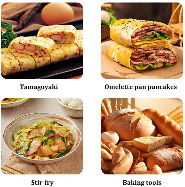 Alt view image 6 of 6 - Wide silicone spatula tamagoyaki shovel turner for Omelette pan pancakes, eggs, fish, steak and pizza, Nonstick cookware, Wooden handle (White)