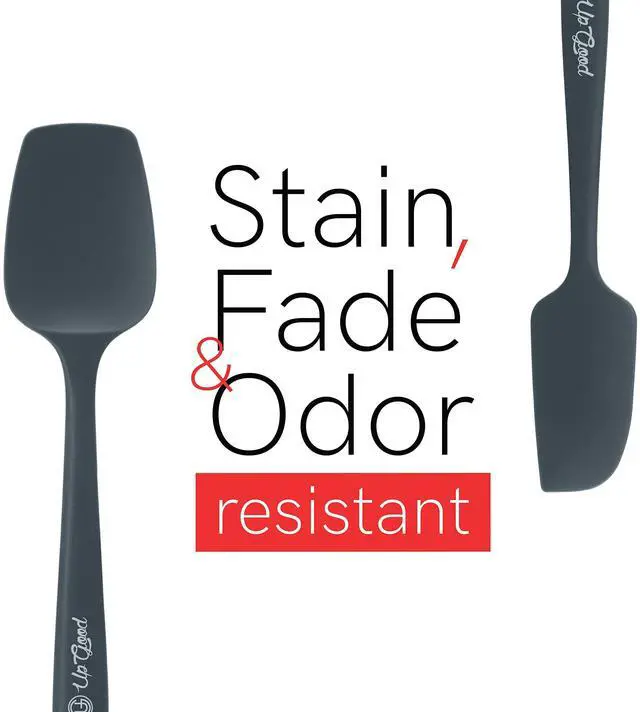 Alt view image 4 of 7 - Silicone Spatula Set 600°F - High Heat Resistant Nonstick, Small and Large Kitchen Spatulas - Flexible BPA Free Professional Grade Cookware - Utensils for Cooking, Baking, Mixing(4 Pcs, Grey)