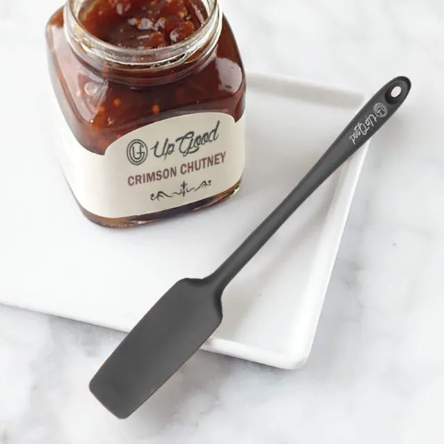 Alt view image 3 of 7 - Silicone Jar Spatula | 600F Heat Resistant Non-Stick Rubber Scraper | Perfect for Jars, Smoothies, Blenders | One Piece Utensils | Durable Kitchen Cookware (UpGood Professional Spatulas, Grey)