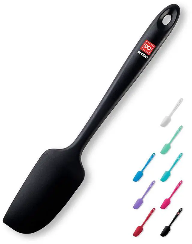 Main image of Seamless Series Mini Silicone Spatula - BPA Free Pro-Grade 600ºF Heat-Resistant Non-Stick Small Rubber Jar Spatula - Silicone Kitchen Scraper Utensil Tool for Cooking and Baking (Black)