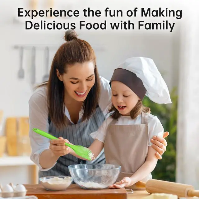 Alt view image 7 of 7 - Piece Silicone Spatula Set - Heat Resistant 446°F Food Grade BPA Free, Nonstick Cookware Safe Dishwasher Safe Kitchen Tools for Baking, Cooking, Stirring, Multicolor.