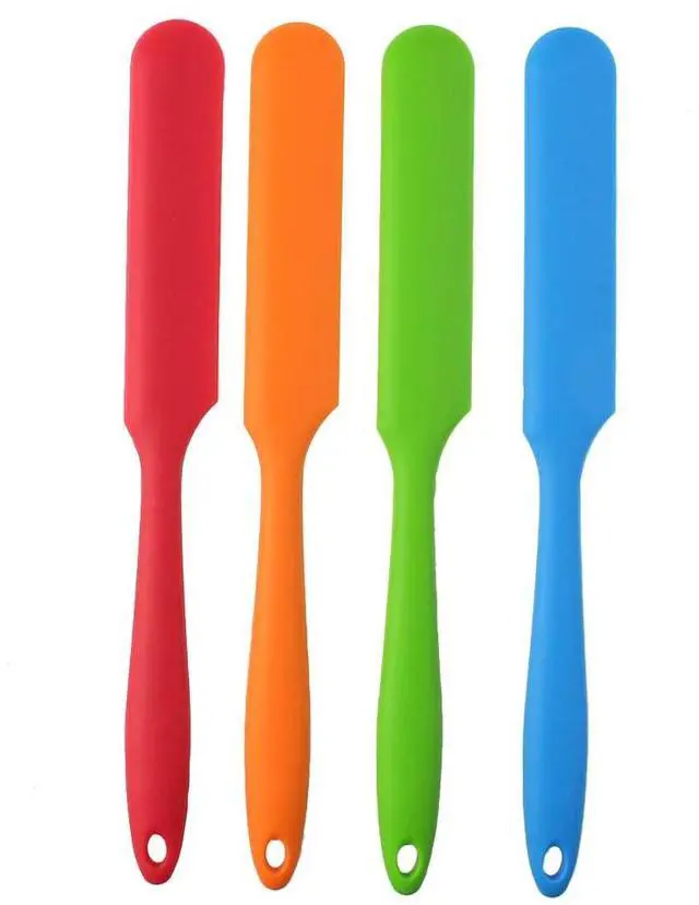 Main image of 4pcs Silicone Spatula Set Heat Resistant Cake Cream Butter Spatulas Mixing Batter Scraper Non-Stick Flexible Baking Cooking Tool 4 Colors (multicolor)