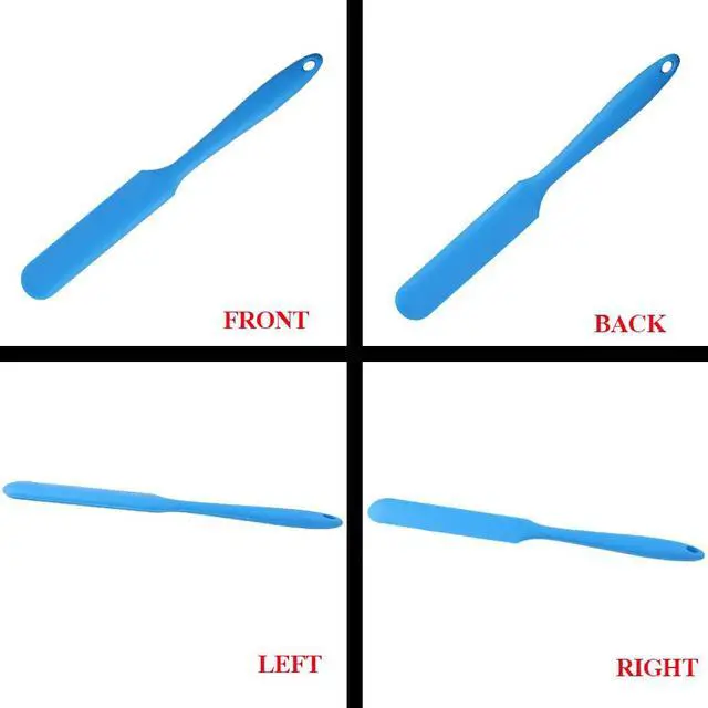 Alt view image 4 of 6 - 4pcs Silicone Spatula Set Heat Resistant Cake Cream Butter Spatulas Mixing Batter Scraper Non-Stick Flexible Baking Cooking Tool 4 Colors (multicolor)