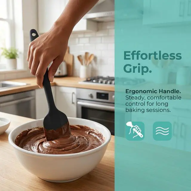 Alt view image 4 of 6 - Pcs Silicone Spatula,Food Grade Rubber Spatula, Spatulas Silicone Heat Resistant